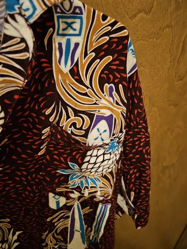 The Original Hawaiian Short Sleeve Shirt By Basix Floral PineApple Mens Size XL - Picture 4 of 15