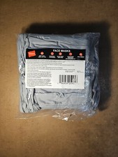 50 Pack Hanes Reusable 100 Cotton Gray Face Masks
