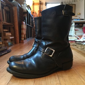 Vintage SEARS Engineer Motorcycle Black Leather Boots Mens ...