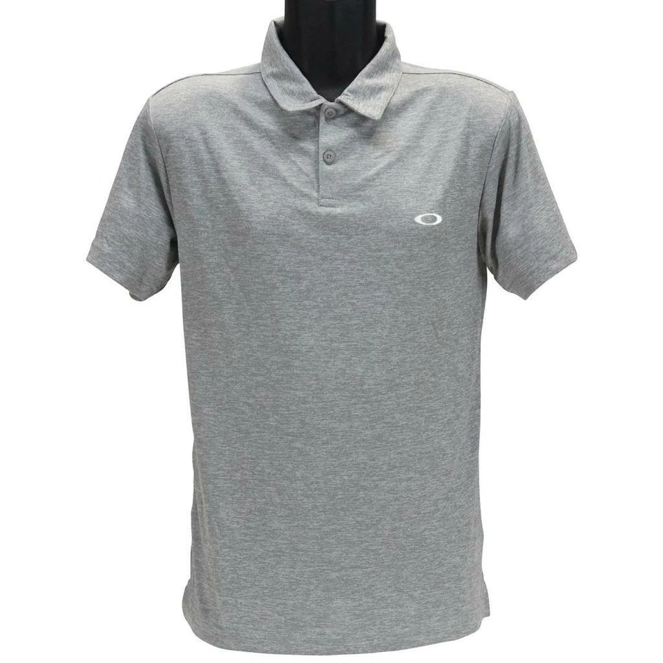 Oakley Galaxy Polo Mens Size L Large Grey New Granite Heather Golf Tee Shirt - image 2 of 4