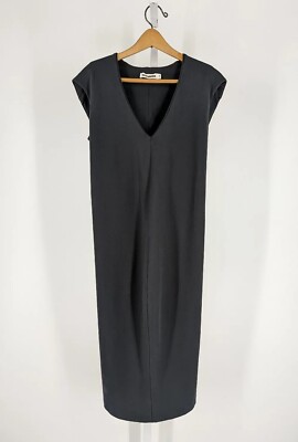 jil sander grey dress Jil Sander - Gray dress made of wool with a scar J02CT0220J14511