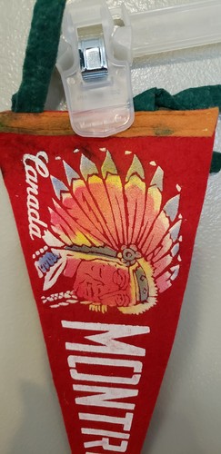 MONTREAL CANADA TRAVEL 1950'S WOOL FELT PENNANT 4/2/22 - Picture 2 of 2