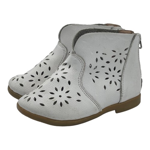 Bookee Boots Toddler 24 EU 8 Child US Laser Cut Floral Cowgirl Leather - Picture 3 of 11