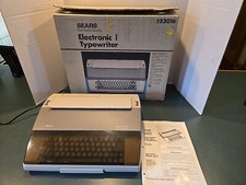 Sears ELECTRIC 1 Vintage Portable Typewriter - See Pictures - Nice! thumbnail