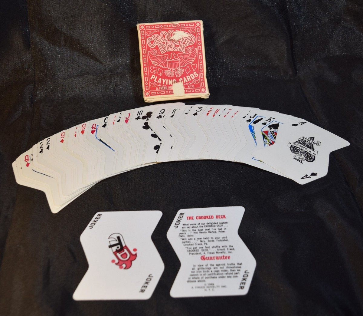 1969 Crooked Deck Playing Cards Full Deck Plus Jokers