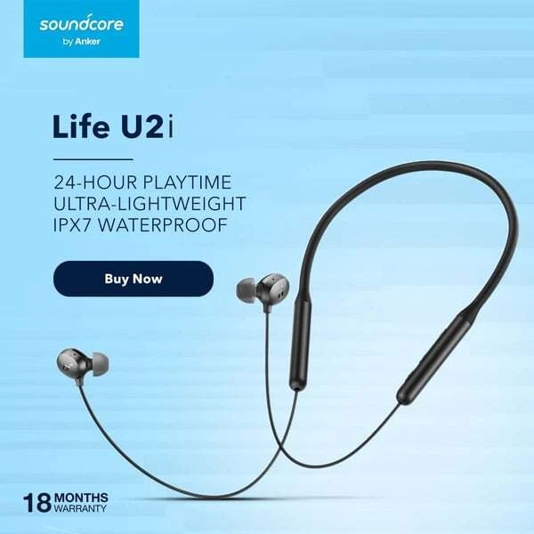 Soundcore Life U2i Bluetooth Neckband 20H Playtime IPX5