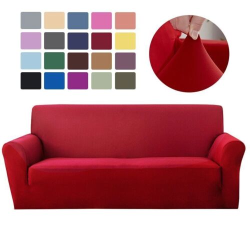 Solid Color Elastic Sofa Covers for Living Room Stretch Armchair Cover Protector