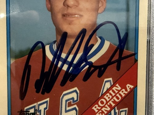 Robin Ventura 1988 Topps Traded Tiffany #124T Rookie Card PSA/DNA Autograph - Picture 2 of 5