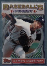 RAMON MARTINEZ FINEST SILVER BASE LOS ANGELES DODGERS #29 1993 93 TOPPS