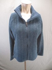 Columbia Size M Womens Blue Wool Blend Full Zip Stand Collar Athletic Jacket 636