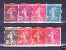 FRANCE STAMP 1924-1926 YVERT N° 189 / 196 " SEMEUSE 8 TIMBRES " NEUFS x TB - TTB
