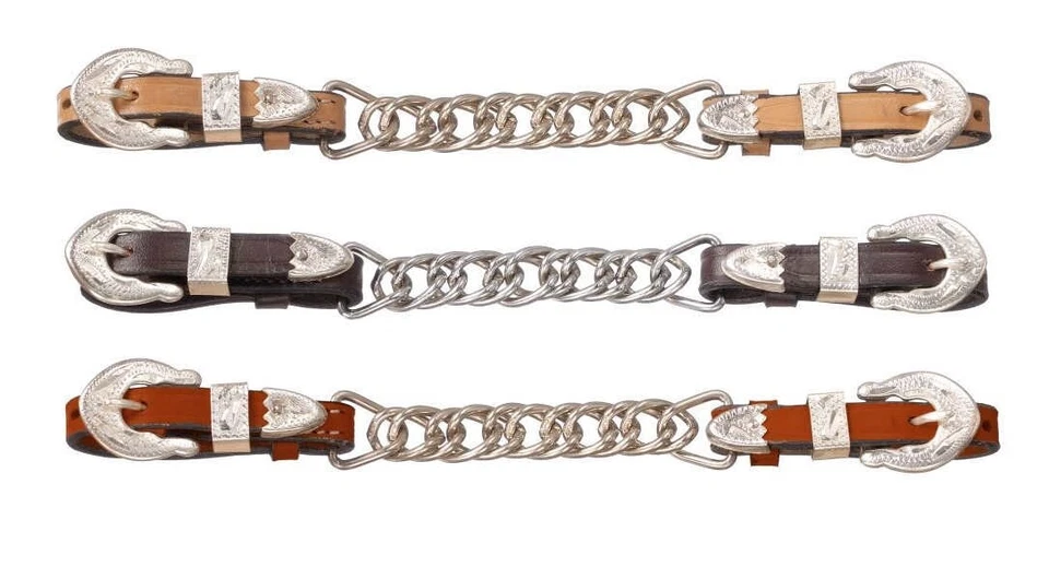 ROYAL KING Western Show Curb Chain - Silver Buckles - Keeps - Tips