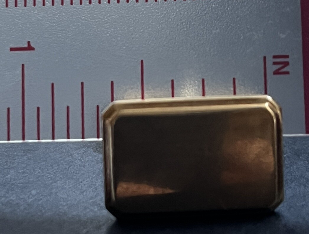 KREMENTZ VINTAGE CUFF LINKS RECTANGULAR GOLD TONE… - image 5