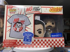 Funko Pop! Tees Seinfeld T-Shirt & Pop Bundle SOUP NAZI-No Soup For You (XL) NEW