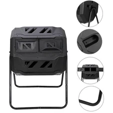 43 Gallon Outdoor Gardening Large Compost Bin with Door Large Composting Tumbler