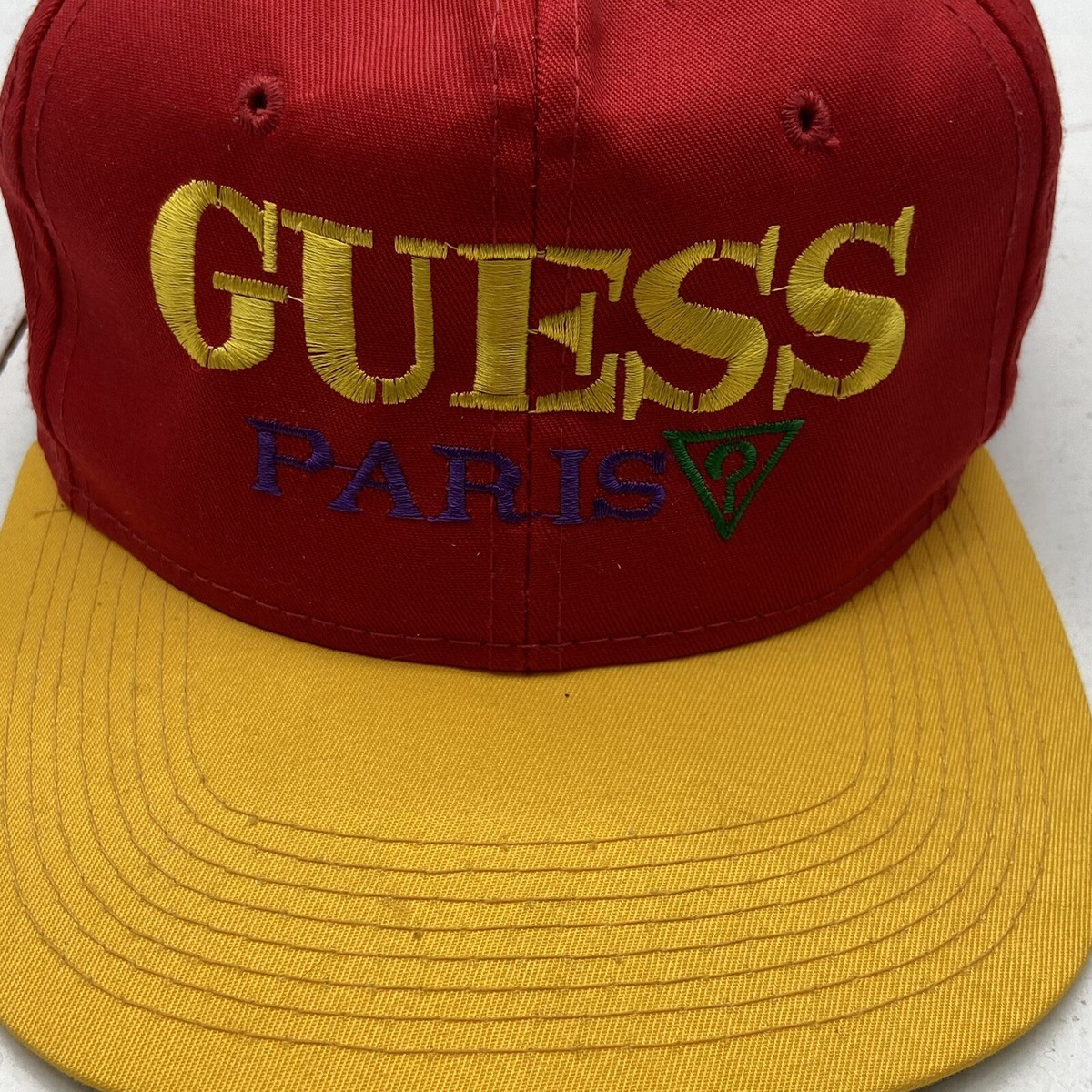 Vintage Retro Bootleg 90s Paris Red Snapback Adjustable Hat Adult