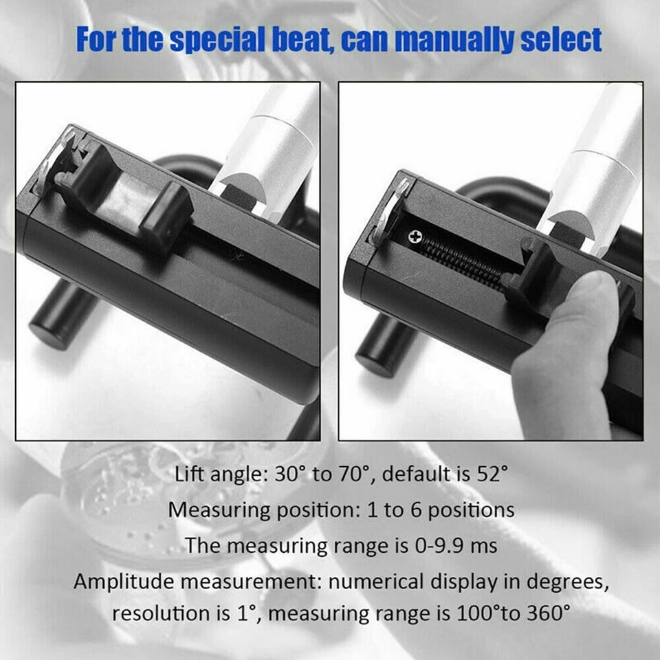 No.1900 Weishi Timegrapher Reloj Mecánico Máquina de Cronometraje Multifunción Enchufe EE. UU. Foto 4 de 4