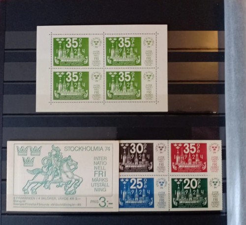 Timbres Suède (1972 à 1976) - carnets et feuillets neufs ** - Imagen 2 de 6