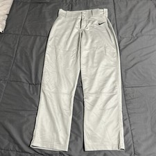 Nike Youth Boys Sz L Full Length Core Open Hem Baseball Pants Gray AA9804-012