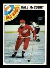 DALE MCCOURT SIGNED 1978-79 TOPPS HOCKEY #132 DETROIT RED WINGS AUTO -AUTOGRAPH