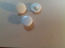 NEW 25  5/8 INCH SHANK BUTTONS WHITE POLISHED FINISH