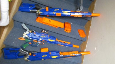 Set of 3 NERF N-Strike Longstrike CS-6 Sniper Rifle and 1 Dart