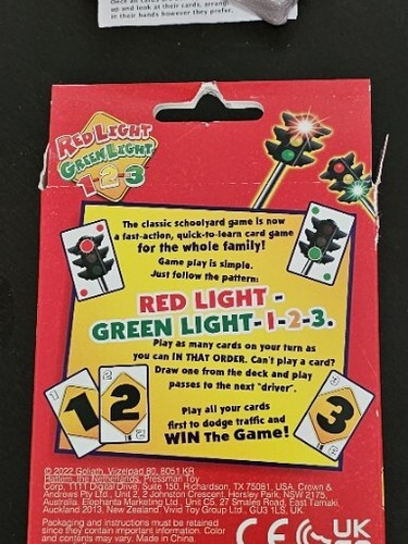 Red Light, Green 1-2-3 - Card Game for Ages 5 and Up Multi Color - 第 8/9 張圖片