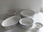 5 Mikasa Intaglio Annette Dinnerware Gravy Boat Oval Serving Bowls Candlestick