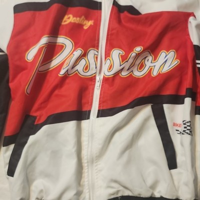 SHEIN Men s Colorblock Full Zip Racing Jacket Stand-Up Collar Red/White/Black S