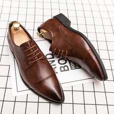 Men Formal Business Pointy Leather Dress Shoes Outdoor Oxfords Walking Sneakers