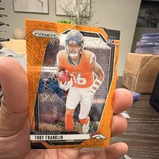 2024 Panini Prizm Troy Franklin Rookie Orange Lazer Prizm #393 Broncos NFL