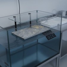H&auml;ngende Schildkr&ouml;tenplattform Naturstein-Optik Schildkr&ouml;ten- Sonnenplatz