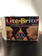 Vintage Lite-Brite 1986 Milton Bradley Papers Pegs- Tested Works