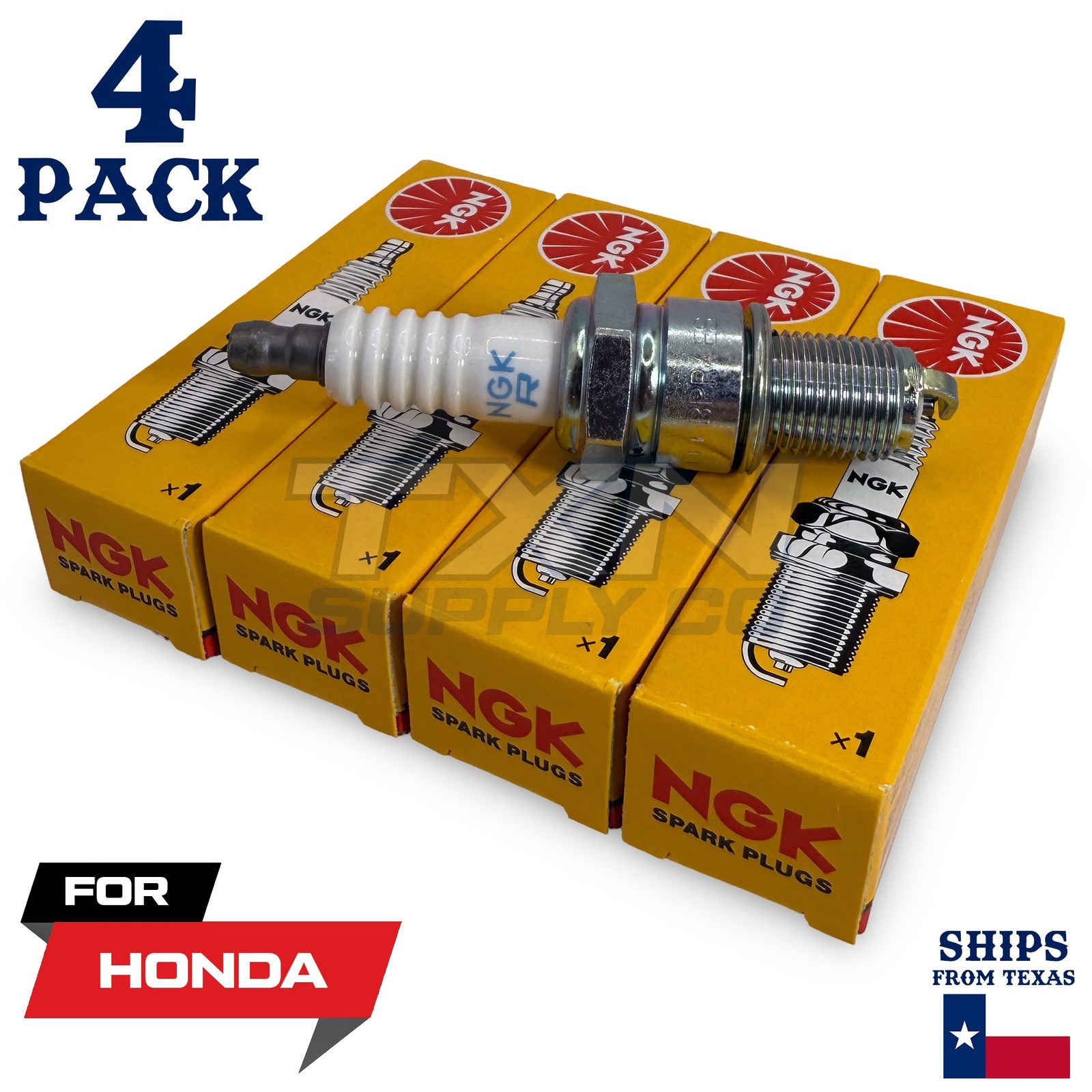4 NGK Spark Plug - For VTX 1300 S Honda Motorcycle