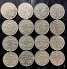 Old Canada Coin Lot - 1922-1936 - 16 Excellent King George V Nickels - Lot #A11