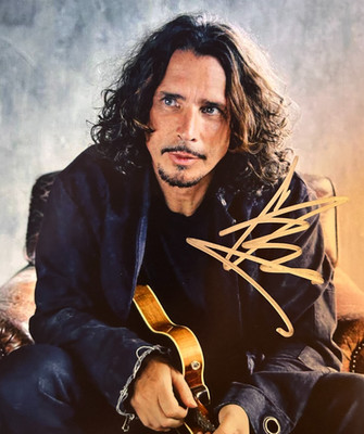 CHRIS CORNELL Signed Autograph (SOUNDGARDEN) 8x10'' Original Signature + COA