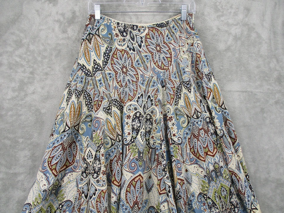 Falda Lola P Grande Cachemira Floral Bohemia Encaje Festival del Oeste del Suroeste Foto 3 de 4