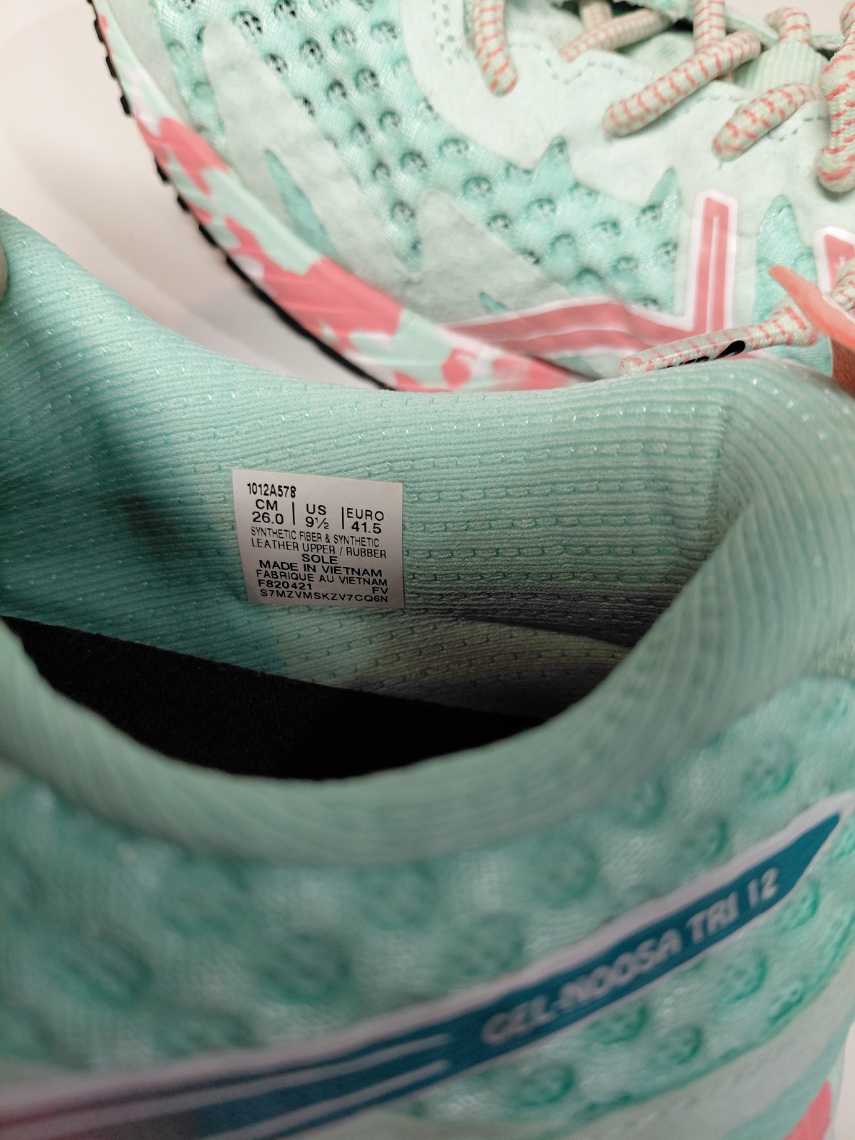 ASICS GEL-Noosa Tri 12 Womens Size 9.5 Fresh Ice Guava Blue Running Shoes  thumbnail 8