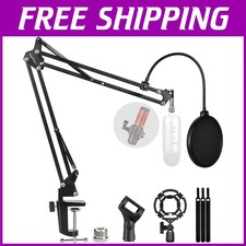 Blue Yeti Microphone Stand with Windscreen  Pop Filter