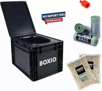BOXIO Mini Portable Toilet PLUS Camping Composting Compact Car Boat New