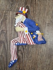 Uncle Sam Americana 4th July Window Door Corner Resin Statue Figurine Decor