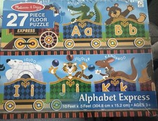 Melissa  Doug Alphabet Express Train 27 Piece Jigsaw Floor Puzzle 10' Feet