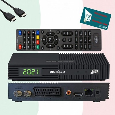  DIGIQuest Ti9 HD TV Sat Receiver TiVuSat zertifiziert mit aktivierte HD Karte 