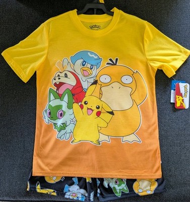 Pokémon Boys Graphic Print Tee & Shorts 2-Pcs Sleep Set,  Size 10-12 New w/tags