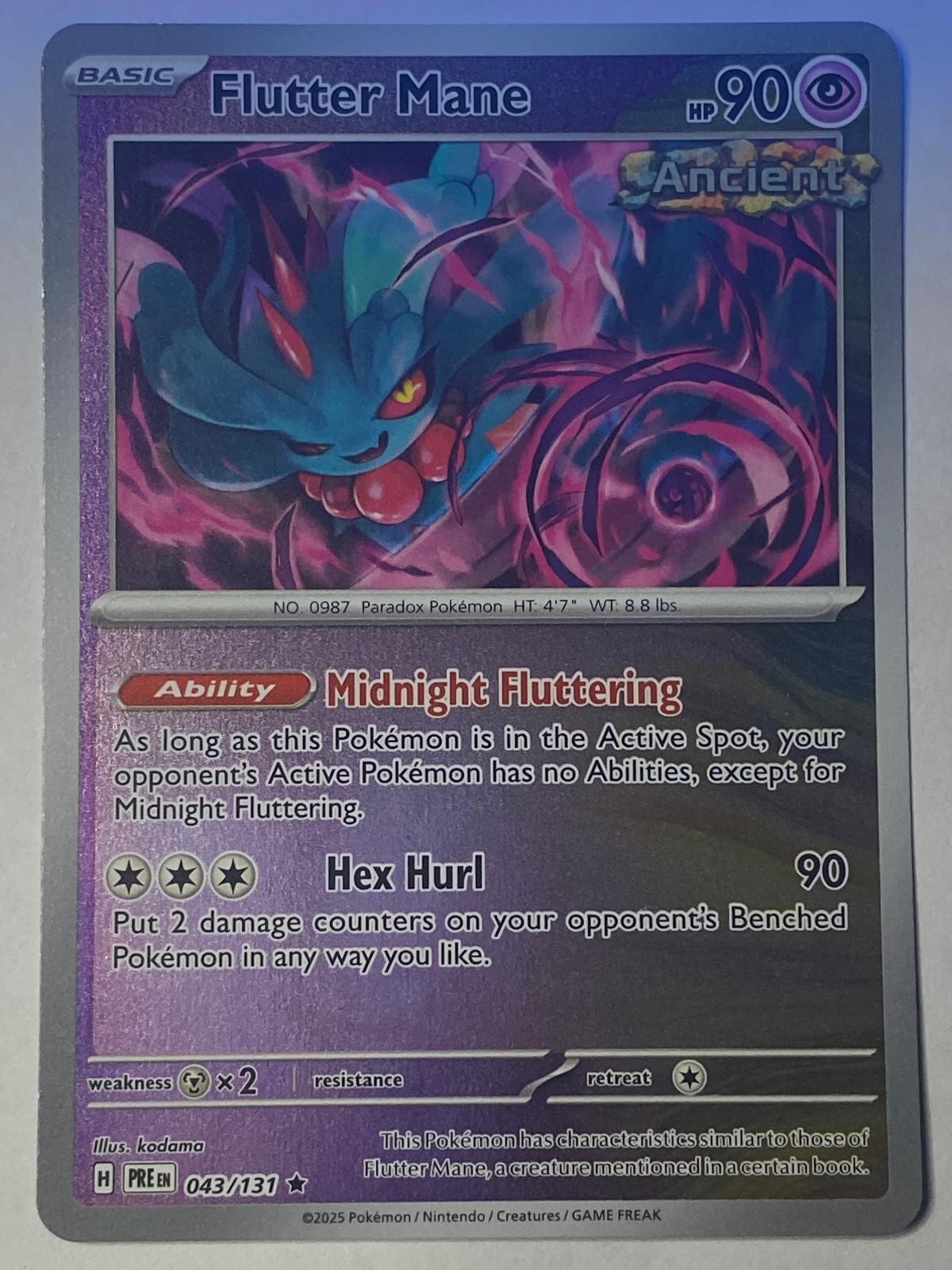 Flutter Mane 043/131 Prismatic Evolutions Pokemon Holo NM