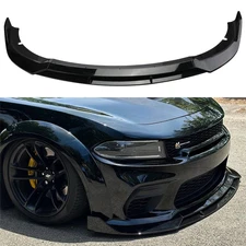 For 15-23 Dodge Charger SRT Gloss Black Style Front Bumper Lip Splitter Spoiler