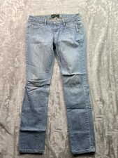 Volcom Womens Sz 5 Blue Jeans Straight Leg Low Rise Light Wash Skate Surf Denim