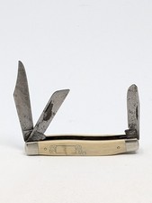 Vintage Schrade USA SC505 Scrimshaw Stockman 3-Blade Knife - Carbon Steel Patina