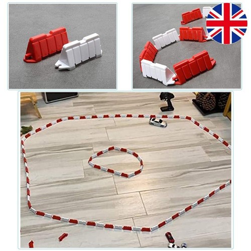 Keenso RC Drift Race Road Barrier, 120PCS Plastique TéLéCommande Vo