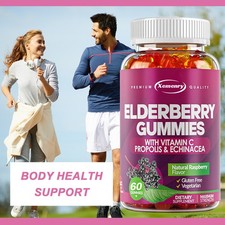 Elderberry Gummies 200mg - Vitamin C, Strength Immune System Support Defense